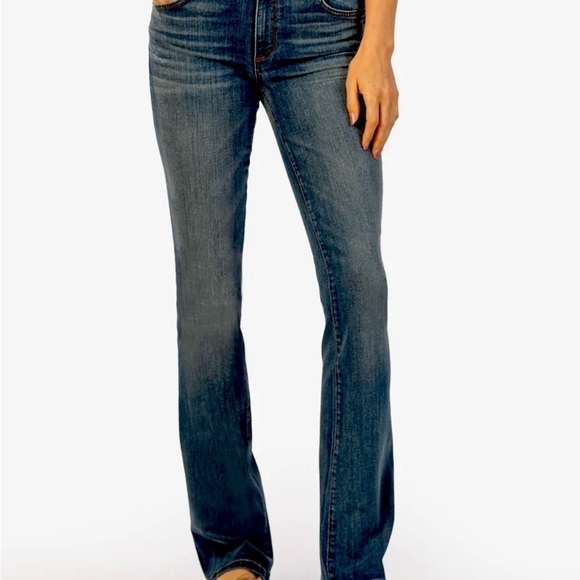 Kut From The Kloth Jeans Women’s Size 6 Distressed High-Rise Baby Bootcut - Picture 1 of 16